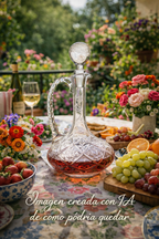 Decantador cristal de Bohemia