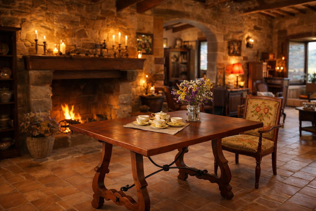 Mesa Masía Catalana contemporánea